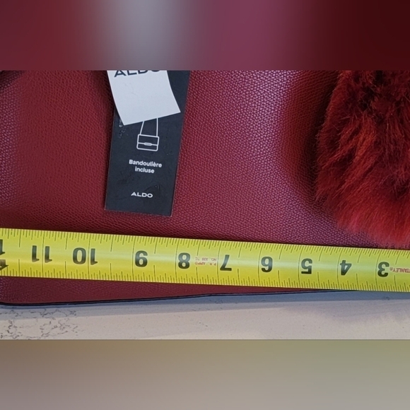 Aldo Dark Red Galilini Satchel Removable Adjustable Strap NWT - Picture 7 of 16